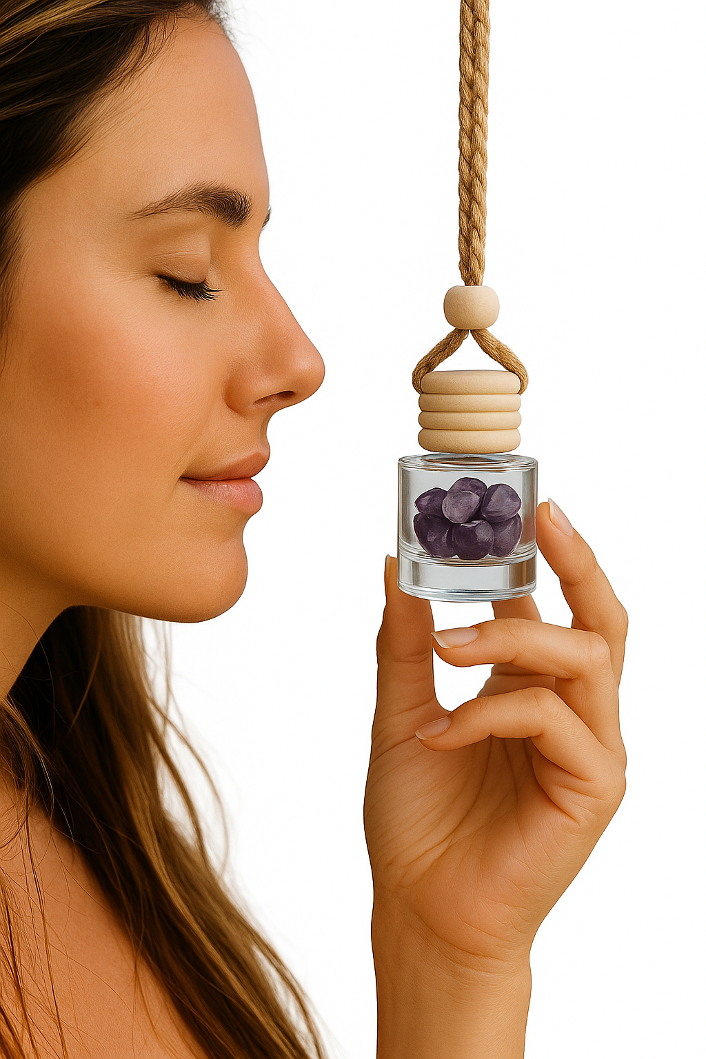 LUST Pheromone hanging Aromatherapy Diffuser with the Elegance of Amethyst Stones -Elevate Your Space with Exquisite Fragrance & Crystal Energy