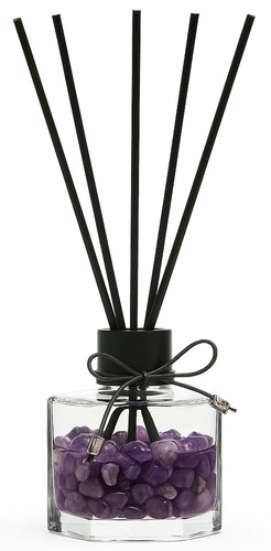 LUST Pheromone Oil Reed Diffuser with Amethyst Stones - Aromatherapy Scent for Home and Office - Our Famous LUST Scent + Amethyst Stones & Pheromones! (4oz)